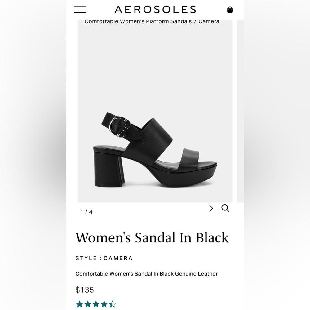 Aerosoles Camera black size 9.5
